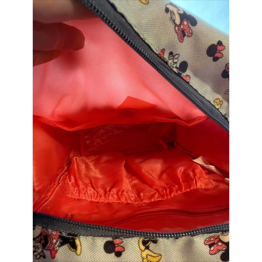 Disney Baby Minnie Mouse Large Gray Pink Polyester Backpack Diaper Bag Insulated